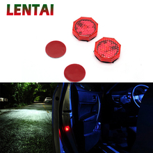 LENTAI Car door LED warning lights Anti-collision lamp For Citroen C4 C5 Ford kuga Audi A4 B6 B7 B8 A3 A6 C6 Q5 Peugeot 207 307 2024 - buy cheap