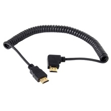 BAAQII 90-градусный Угловой HDMI штекер к HDMI Мужской растягивающийся пружинный кабель спиральный Разъем PA0067 2024 - купить недорого