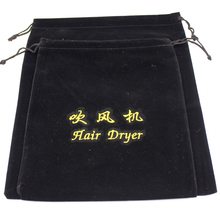 high quality custom velvet jewelry pouch drawstring hair dyrer storage and packaging bag 2024 - buy cheap