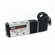 Válvula solenoide pneumática sns 4v110-06 g1/8 '', rosca 5/2, porta interna, tipo piloto, bobina única, ac220v, ac110v, dc24v