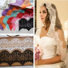 Colorful Eyelash Wedding Dress Lace Voile Fabric DIY Handmade Material Evening Dress Fabric Width 10cm 12M/4Piece 2024 - buy cheap