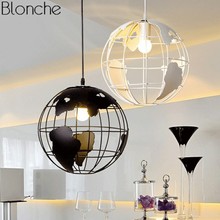 Nordic Retro Globe Pendant Lamp Vintage Pendant Light Iron Shade Indoor Hanging Lamp Home Kitchen Bar Dining Room Light Fixtures 2024 - buy cheap