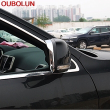OUBOLUN Chrome For Jeep Grand Cherokee 2011 2012 2013 2014 2015 2016 2017 Rear View Side Mirror Rain Visor Shade Shield Trim 2024 - buy cheap