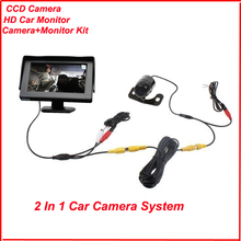HD Video Auto Parking Monitor, LED Night Vision Reversing CCD Car Rear View Camera With 4.3 inch Car Rearview Mirror Monitor 2024 - buy cheap