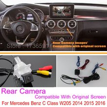 Lyudмила для Mercedes Benz C Class W205 2014 2015 2016 / RCA и оригинальный экран совместимый/Автомобильная камера заднего вида 2024 - купить недорого