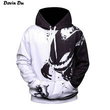 Devin Du New Fashion Sweatshirts Men/Women 3d Hoodies Print Ink Skulls And Small Dragon Hooded Hoodies Thin Pullovers 2024 - buy cheap