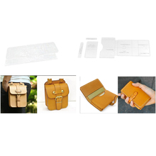 13 peças carteira modelo de couro acrílico transparente kit de modelo de couro ferramenta para diy bolsa de couro sintético 2024 - compre barato
