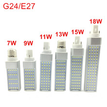 led corn bulb  E27 G24 SMD 2835 led lamp 180 degeree AC85-265V 7W 9W 11W 13W 15W 18W 25/35/40/50/60/64leds led lighting 2024 - buy cheap