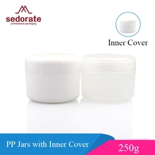 Sedorate 10 шт./лот ПП баночки для крема для упаковки макияжа 250 г банки с внутренней крышкой косметические контейнеры пластиковый чехол JX095-1 2024 - купить недорого