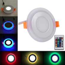 LED Panel light Round 6W 9W 16W 24W 3 Model LED Lamp Double Color Panel Light RGB Cold White/RGB Warm White with Remote Control 2024 - buy cheap