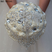 H & S-ramos de novia con diamantes de imitación, flores de boda elegantes, artificiales, corona, cristales, 2020 2024 - compra barato