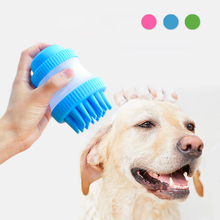 Cat Dog Pet Massagem Escova de Banho Pet Shampoo Dispenser Purificador Escova de Cerdas Macias de Silicone Para Animais de Estimação Dispositivo de Limpeza Banho CombTool Wahser 2024 - compre barato