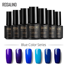 ROSALIND Gel 1S 7ML Popular BLUE Color Series UV LED Gel Nail Polish Top Base Coat Needed Nail Art Semi Permanent Gel Lacquer 2024 - buy cheap