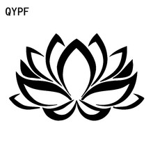 QYPF 17.5cm*11.4cm Hollowed Lotus Flower Simple And Durable Vinyl Vivid Image Graphical Car Sticker C18-0525 2024 - buy cheap