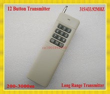 Дальний пульт дистанционного управления 12 CH кнопочный передатчик TX большая кнопка беспроводной пульт 200-3000 м радиопульт дистанционного ключа 315/433. 92 МГц 2024 - купить недорого