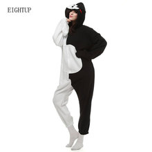 Kigurumi-Disfraz de oso blanco y negro Unisex, pijama de Cosplay, mono de dormir de animales para adultos 2024 - compra barato