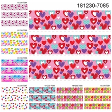 New 50 yards sweet love heart ribbon printed grosgrain Valentine's Day ribbon 7083-7092 2024 - buy cheap