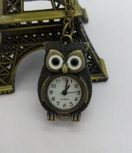 10 relojes de bolsillo Vintage de bronce, pendiente de búho encantador de cuarzo, regalo para niños, buena calidad, 10 unid/lote 2024 - compra barato