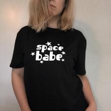 Sugarbaby Space Babe T-shirt Outer Space Clothing 90s Grunge Clothing Short Sleeve Fashion Casual Tops High quality Tumblr Tops 2024 - buy cheap