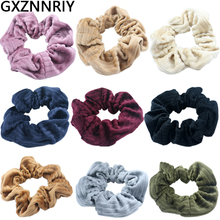 Autumn Winter Velvet Scrunchies Hair Accessories for Women Elastic Hair Bands Girls Scrunchie New Fashion Ladies Headwear Gifts 2024 - buy cheap