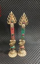 YM 416 Тибетский бирюзовый Пест Ваджра JiangMo Тантрический обряд phurpa буддийские инструменты 2024 - купить недорого