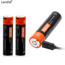 8 unids/lote batería de iones de litio 3,7 v 18650 baterías recargables 2600mAh de alta capacidad real Micro USB de carga de CC célula inteligente 2024 - compra barato