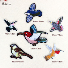 Fashion 3D birds patches for clothing bags  Embroidered patches iron on decorative girl's handmade  accessories 2024 - buy cheap