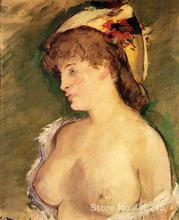 Pintura al azar la rubia con pecho grande de Edouard Manet, de alta calidad, hecha a mano 2024 - compra barato
