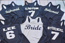 personalized name with number wedding Bride Bridesmaid t shirts tees Matron of honor Bachelor party bridal tanks tops favors 2024 - buy cheap