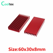 3pcs/lot  60x30x8mm Aluminum HeatSink radiator Heat Sink  for Electronic IC LED Chip cooler cooling 2024 - buy cheap