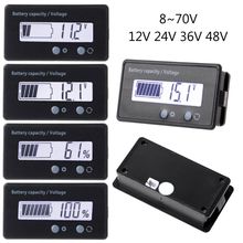 12V/24V/36V/48V LCD Acid Lead Lithium Battery Capacity Indicator Voltmeter Voltage Electric Motorcycle Scooter Battery Testers T 2024 - buy cheap