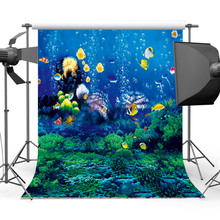  Sea World Background Photography Cartoon Fish Starfish Seaweed Backdrop for Photographers Studio S-174 2024 - buy cheap