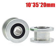1pcs 10*35*20mm H grooved wheel, metal non-standard grooved pulley/roller, 6000-2RS bearing wheel/rolling guide wheel 2024 - buy cheap