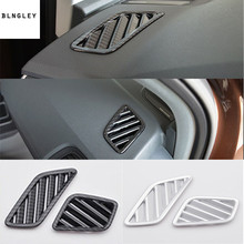 2pcs/lot ABS Chrome or carbon fiber grain High position air conditioner outlet decoration cover for 2018 AUDI Q5 car accessories 2024 - buy cheap