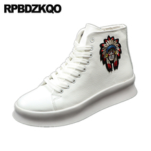Height Increasing High Top Hip Hop Designer Casual Shoes Men 2021 Elevator Trainers Creepers Sneakers Printed Skate White Spring 2024 - buy cheap