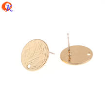 Cordial Design 50Pcs 15*15MM Jewelry Accessories/Earring Stud/Gold Coin Shape/Zinc Alloy/DIY/Hand Made/Earring Findings 2024 - buy cheap