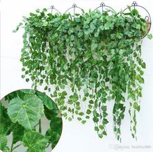 Green Artificial Fake Hanging Vine Plant Leaves Foliage Flower Garland Home Garden Wall  Decoration IVY  Suppli 2024 - buy cheap