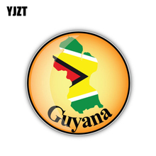 YJZT 10.5CM*10.5CM Car Styling Guyana Map Flag Car Window Car Sticker PVC Decal 6-1919 2024 - buy cheap