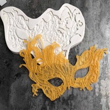 New Lace Mask Fondant Silicone Mold Cookie Biscuits  Candy Chocolate Molds Clay Soap Mould Baking Cupcake Decoration Tools Aouke 2024 - buy cheap