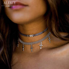 New fashion trendy cross choker necklace set women girl jewelry gifts N0043 2024 - buy cheap