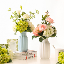 Imitação de vaso de flores, conjunto moderno criativo para sala de estar, vaso de cerâmica para decoração de flores secas para casamento 2024 - compre barato