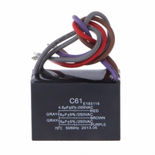 Condensador de conexión de relé de potencia eléctrica CBB61, 4,5 uf + 6uf + 5uf, 250V, 5 cables, envío directo 2024 - compra barato