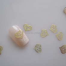Pegatinas de Metal con forma de corazón para decoración de uñas, pegatinas de Arte para uñas de Metal, no adhesivas, MS266-2, 100 Uds. 2024 - compra barato