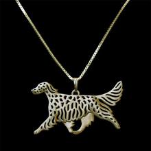 Collares de Metal con forma de perro para mujer, joyería, Setter inglés, collares para parejas, envío directo 2024 - compra barato