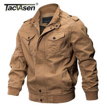 TACVASEN-chaqueta militar para hombre, chaqueta Bomber de invierno, chaqueta de piloto de algodón de Safari del ejército, abrigo ajustado de carga informal para otoño 2024 - compra barato