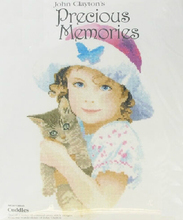 Kit de punto de cruz de alta calidad, kit de recuerdos de niña pequeña y gato, envío gratis 2024 - compra barato