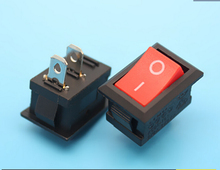 10pcs/lot 2 Pin 6A 250V Red Button Rocker Switch On - Off Import Rocker Power Switches 15*21mm 2024 - купить недорого