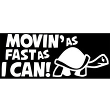20*8CM MOVIN'AS FAST AS I CAN Funny Car Personality Reflective Car Stickers Decals Bumper Sticker Silver CT-431 2024 - buy cheap