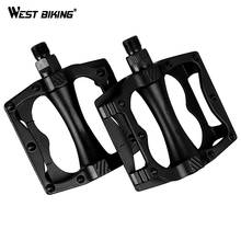 WEST BIKING Black Cycling Pedals Anti-slip Ultralight Hollow Road Mountain BMX Bike Outdoor Sport Bearing Bicycle Pedals 2024 - buy cheap