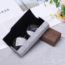 New Unisex Vintage Square Glasses Box Sunglasses Linen Folding Eyewear Case Optical Handmade Storage Retro Glasses Case 2024 - buy cheap